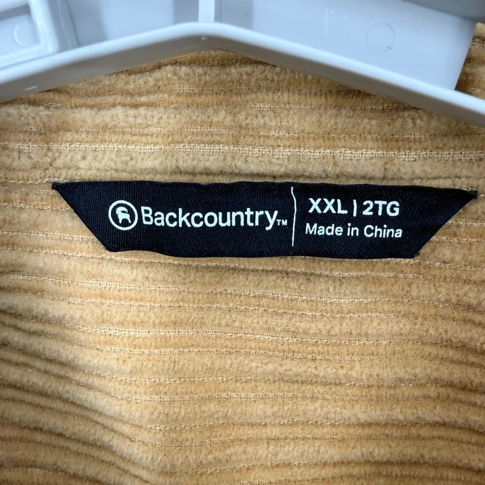 Backcountry Mens Corduroy Sherpa Lined Trucker‎ Jacket XXL 2TG Butter Yellow Y2k